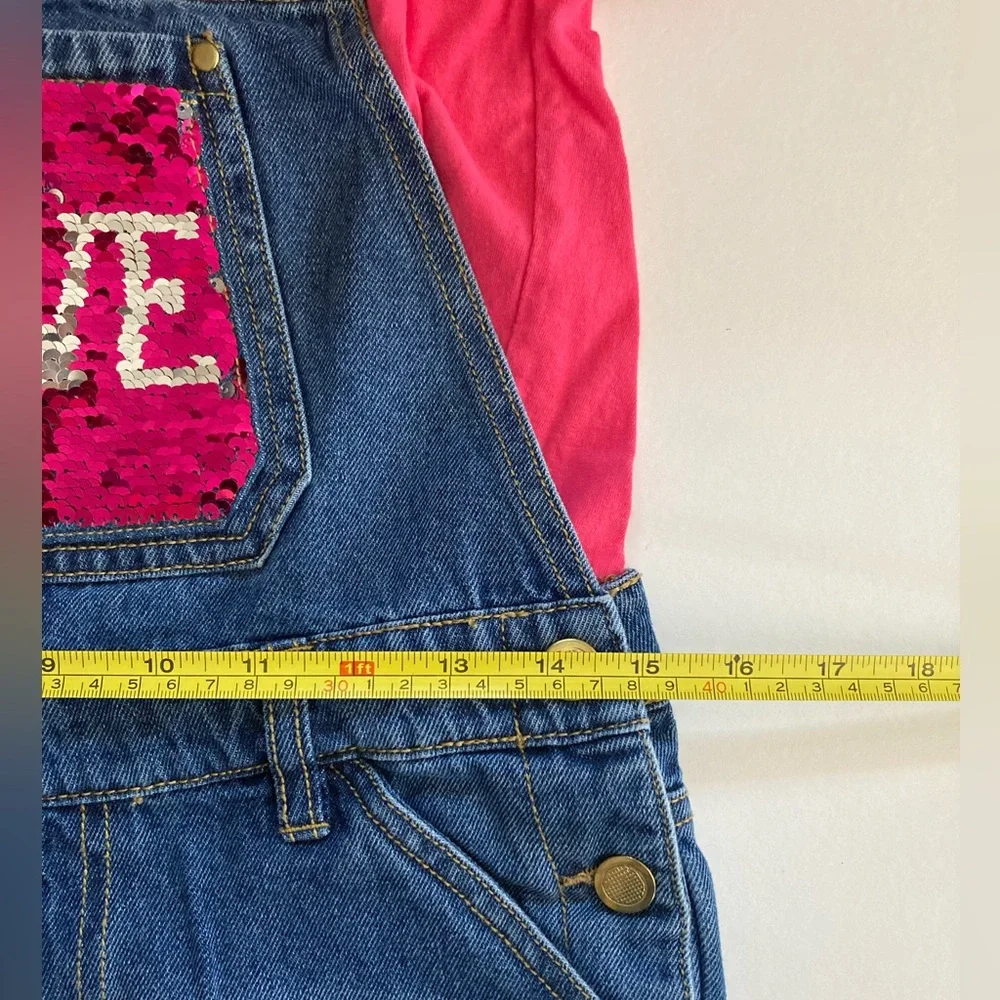 Chillipop | Girl Denim Overall Shorts & Top - Picture 5 of 6